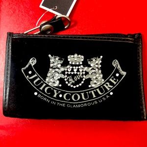 Juicy Couture black velour key purse scottie